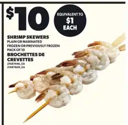 Independent City Market SHRIMP SKEWERS, PACK OF 10 offer