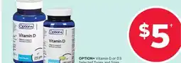 Rexall OPTION + Vitamin D or D3 offer