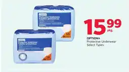 Rexall OPTION+ Protective Underwear offer