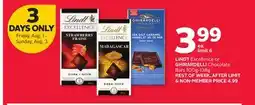 Rexall LINDT Excellence or GHIRARDELLI Chocolate Bars offer