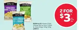 Rexall NOSH & CO. Potato Chips, Cheese Stix or Sour Cream & Onion Rings offer
