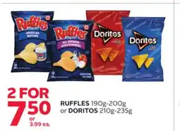 Rexall RUFFLES 190g-200g or DORITOS 210g-235g offer