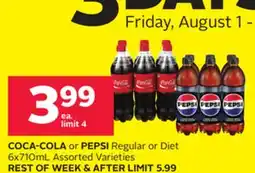 Rexall COCA-COLA or PEPSI Regular or Diet offer