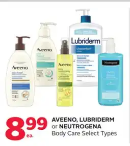 Rexall AVEENO, LUBRIDERM or NEUTROGENA Body Care offer