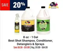 Ren’s Pets Depot Best Shot Shampoo, Conditioner, Detanglers & Sprays offer