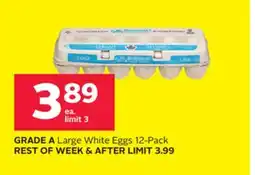 Rexall GRADE A Large White Eggs offer