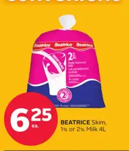 Rexall BEATRICE Skim, 1% or 2% Milk 4L offer
