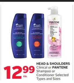 Rexall HEAD & SHOULDERS Clinical or PANTENE Shampoo or Conditioner offer
