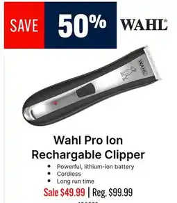 Ren’s Pets Depot Wahl Pro Ion Rechargable Clipper offer