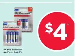 Rexall SAVVY Batteries offer
