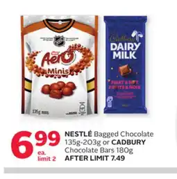 Rexall NESTLÉ Bagged Chocolate 135g-203g or CADBURY Chocolate Bars 180g offer