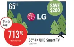 The Brick LG 65 UA77 4K UHD Smart TV offer