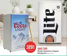 The Brick Coors Light 90 Liter Compressor Compact Refrigerator offer