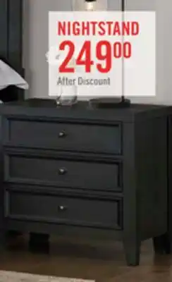 The Brick Casa Bedside 3-Drawer Nightstand with USB Port, 27W x 26.5H, Wood - Black offer