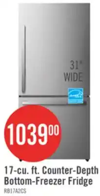 The Brick Hisense 31 17 Cu. Ft. Bottom-Mount Refrigerator - Titanium - RB17A2CSE offer
