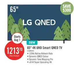 The Brick LG 65 QNED evo AI QNED85 MiniLED 4K Smart TV (65QNED85AUA.ACC) offer