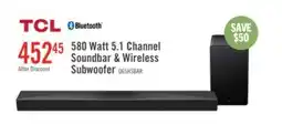 The Brick TCL 5.1 CH Home Theatre Soundbar with Wireless Subwoofer and Dolby Atmos (Q65H) offer