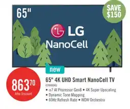 The Brick LG 65 NanoCell AI NANO80 4K Smart TV (65NANO80AUA.ACC) offer