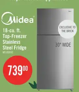 The Brick Midea 18 Cu. Ft. Top-Freezer Refrigerator - MT18DDSCR1RCM offer