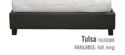 The Brick Tulsa Upholstered Platform Bed in Grey Vegan-Leather Fabric, Button Tufted - Queen Size offer