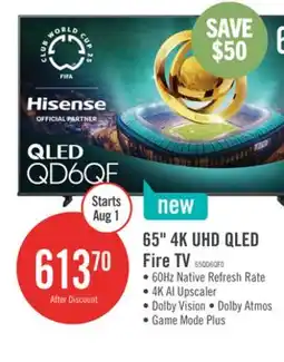 The Brick Hisense 65 QD6QF 4K UHD QLED Fire TV offer