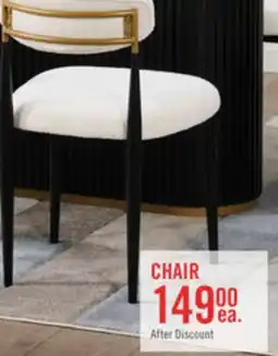 The Brick Kort & Co. Capri Dining Chair with Boucle Fabric & Gold Accent, Metal - White offer