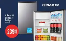 The Brick Hisense 18.7 4.4 Cu. Ft. Compact Refrigerator - Silver - RC44C1GSE offer