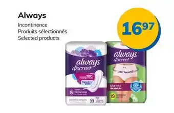 Accès pharma Always Incontinence Selected products offer