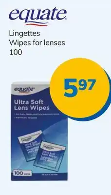 Accès pharma equate Wipes for lenses offer