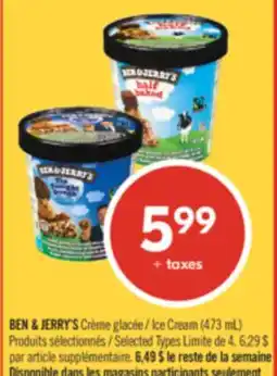 Pharmaprix BEN & JERRY'S Ice Cream offer