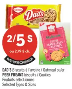 Pharmaprix DAD'S Biscuits Oatmeal or PEEK FREANS Cookies offer