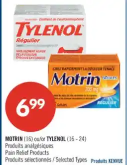 Pharmaprix MOTRIN (16) or TYLENOL (16-24) Pain Relief Products offer