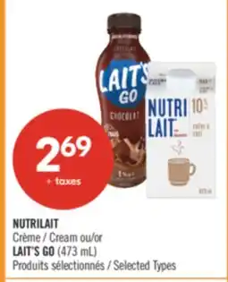 Pharmaprix NUTRILAIT Cream or LAIT'S GO (473 mL) offer