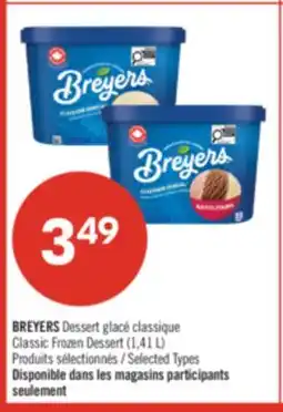 Pharmaprix BREYERS Classic Frozen Dessert offer
