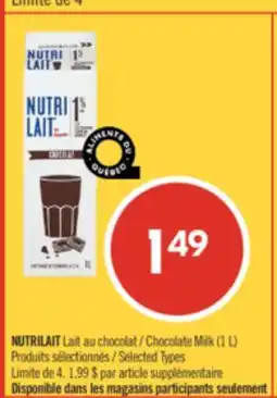 Pharmaprix NUTRILAIT Chocolate Milk offer