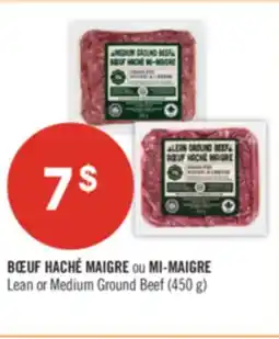 Pharmaprix BŒUF HACHÉ MAIGRE or MI-MAIGRE Lean or Medium Ground Beef offer