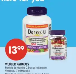 Pharmaprix WEBBER NATURALS Vitamin C, D or Melatonin offer