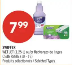 Pharmaprix SWIFFER WET JET (1,25 L) or Cloth Refills (10 - 16) offer