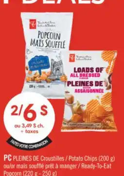 Pharmaprix PC Potato Chips (200 g) or Ready-To-Eat Popcorn (220 g - 250 g) offer