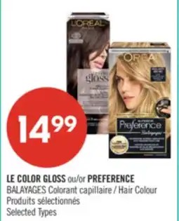 Pharmaprix LE COLOR GLOSS or PREFERENCE BALAYAGES Hair Colour offer