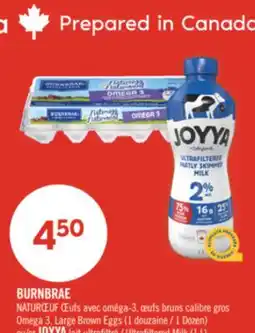 Pharmaprix BURNBRAE Omega 3, Large Brown Eggs (1 Dozen) or JOYYA Ultrafiltered Milk (1 L) offer