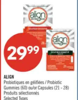 Pharmaprix ALIGN Probiotic Gummies (60) or Capsules (21 - 28) offer