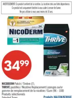 Pharmaprix NICODERM Patch THRIVE Nicotine Replacement Lozenges or Gum (96 - 108) offer