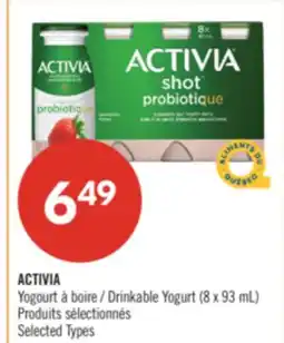 Pharmaprix ACTIVIA Drinkable Yogurt offer