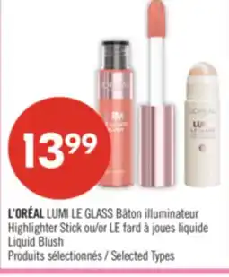 Pharmaprix L'ORÉAL Highlighter Stick or Liquid Blush offer