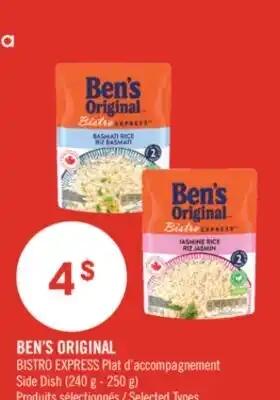 Pharmaprix BEN'S ORIGINAL BISTRO EXPRESS Side Dish offer