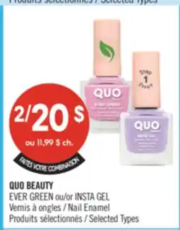 Pharmaprix QUO BEAUTY EVER GREEN or INSTA GEL Nail Enamel offer