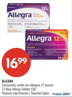 Pharmaprix ALLEGRA 12 Hour Allergy Tablets offer