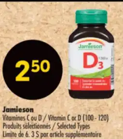 Pharmaprix Jamieson Vitamin C or D (100 - 120) offer