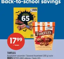 Pharmaprix TURTLES Seasonal Assortment (300 g) or MARS PETITES JOIES Treats (65) offer